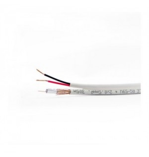Кабель коаксиальный Sprint SL-59+2x0.44 Wh 1м