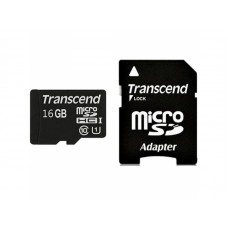 Transcend MicroSDHC 16GB Class 10 + SD-adapter (TS16GUSDHC10) 