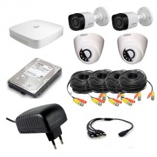 Комплект видеонаблюдения Dahua KIT 2U+2V1MP