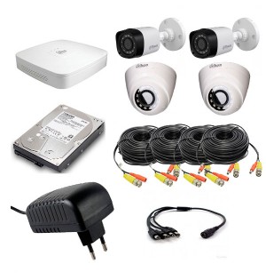 Комплект видеонаблюдения Dahua KIT 2U+2V1MP