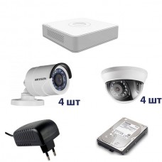 Комплект видеонаблюдения Hikvision KIT 4U+4V2MP